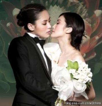 女明星和女明星接吻